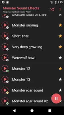 Monster Sound Effects android App screenshot 1