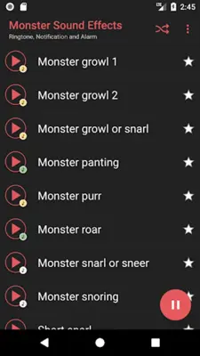 Monster Sound Effects android App screenshot 2